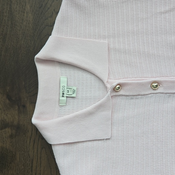 Rw&Co Pink Button Knit - Picture 2 of 5